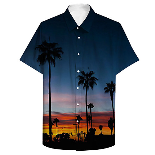 Men's Shirt 3D Print Scenery Coconut Tree Plus Size 3D Print Button-Down Short Sleeve Casual Tops Casual Fashion Breathable Comfortable Blue / Sports
Men's Shirt 3D Print Scenery Coconut Tree Plus Size 3D Print Button-Down Short Sleeve Casual Tops Casual Fashion Breathable Comfortable Blue / Sports