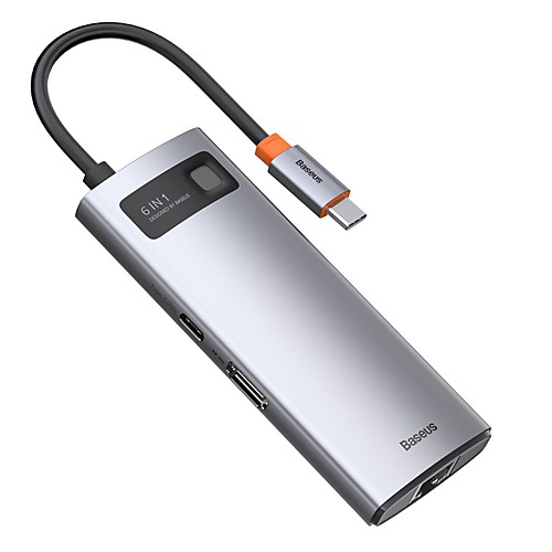 BASEUS High Speed with Card Reader(s) OTG Support Power Delivery Function USB 3.0 USB C to HDMI-compatible 2.0 USB 2.0 USB 3.0 USB 3.0 USB C RJ45 USB Hub 6 Ports For Windows, PC, Laptop
BASEUS High Speed with Card Reader(s) OTG Support Power Delivery Function USB 3.0 USB C to HDMI-compatible 2.0 USB 2.0 USB 3.0 USB 3.0 USB C RJ45 USB Hub 6 Ports For Windows, PC, Laptop