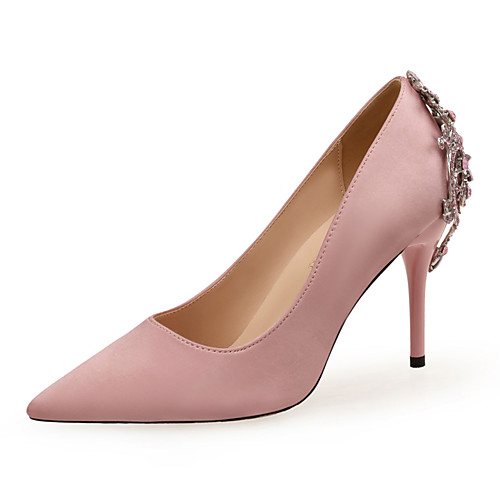 Women's Heels Stiletto Heel Pointed Toe Wedding Pumps Satin Rhinestone Solid Colored Almond Black Red
Women's Heels Stiletto Heel Pointed Toe Wedding Pumps Satin Rhinestone Solid Colored Almond Black Red