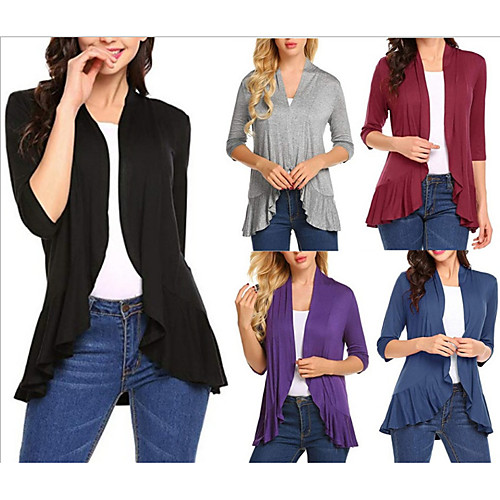 Women's Coat Casual / Daily Summer Regular Coat Regular Fit Casual Jacket Solid Color Others Navy Wine Red
Women's Coat Casual / Daily Summer Regular Coat Regular Fit Casual Jacket Solid Color Others Navy Wine Red