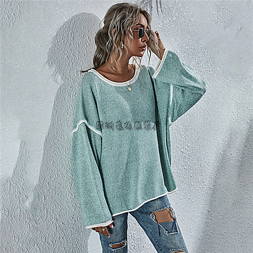 cross-border autumn and winter amazon new sweater round neck sweater loose large size fashion women's sweater women
cross-border autumn and winter amazon new sweater round neck sweater loose large size fashion women's sweater women