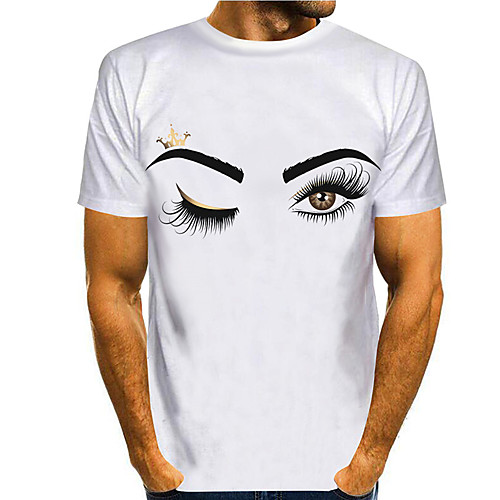 Men's Tee T shirt Shirt 3D Print Graphic Prints Eye Print Short Sleeve Daily Tops Casual Designer Big and Tall Round Neck White / Summer
Men's Tee T shirt Shirt 3D Print Graphic Prints Eye Print Short Sleeve Daily Tops Casual Designer Big and Tall Round Neck White / Summer