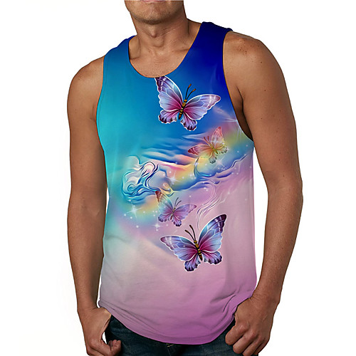 Men's Tank Top Undershirt 3D Print Butterfly Graphic Prints Print Sleeveless Daily Tops Casual Designer Big and Tall Blue
Men's Tank Top Undershirt 3D Print Butterfly Graphic Prints Print Sleeveless Daily Tops Casual Designer Big and Tall Blue
