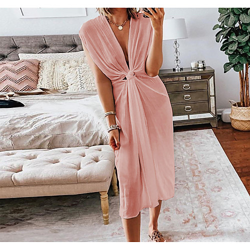 Women's A Line Dress Knee Length Dress Yellow Blushing Pink White Sleeveless Solid Color Lace up Summer V Neck Casual 2021 S M L XL
Women's A Line Dress Knee Length Dress Yellow Blushing Pink White Sleeveless Solid Color Lace up Summer V Neck Casual 2021 S M L XL