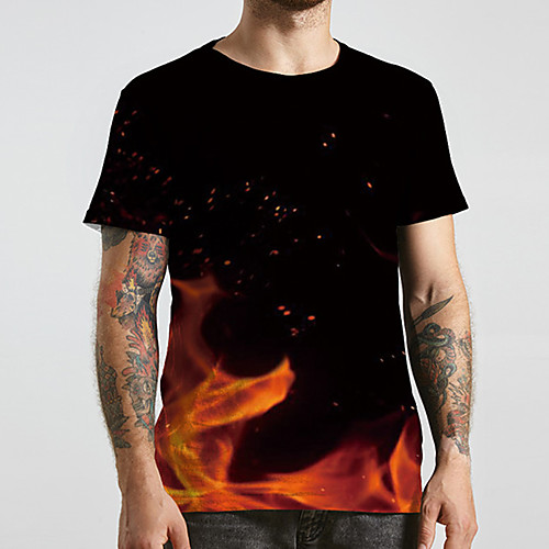 Men's Unisex Tee T shirt 3D Print Graphic Prints Flame Plus Size Print Short Sleeve Casual Tops Basic Designer Big and Tall Black
Men's Unisex Tee T shirt 3D Print Graphic Prints Flame Plus Size Print Short Sleeve Casual Tops Basic Designer Big and Tall Black