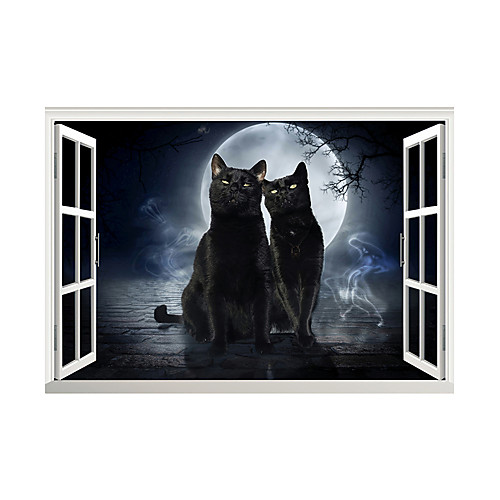 3D False Window Moonlight Lovers Cat Home Children's Room Background Decoration Can Be Removed Stickers
3D False Window Moonlight Lovers Cat Home Children's Room Background Decoration Can Be Removed Stickers