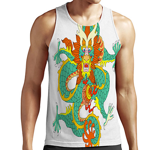 Men's Unisex Tank Top Undershirt Shirt 3D Print Dragon Graphic Prints Plus Size Print Sleeveless Casual Tops Basic Designer Big and Tall Round Neck White / Summer
Men's Unisex Tank Top Undershirt Shirt 3D Print Dragon Graphic Prints Plus Size Print Sleeveless Casual Tops Basic Designer Big and Tall Round Neck White / Summer