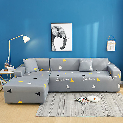 Grey Triangle Print Dustproof All-powerful Slipcovers Stretch L Shape Sofa Cover Super Soft Fabric Couch Cover Sofa Furniture Protector with One Free Boster Case
Grey Triangle Print Dustproof All-powerful Slipcovers Stretch L Shape Sofa Cover Super Soft Fabric Couch Cover Sofa Furniture Protector with One Free Boster Case