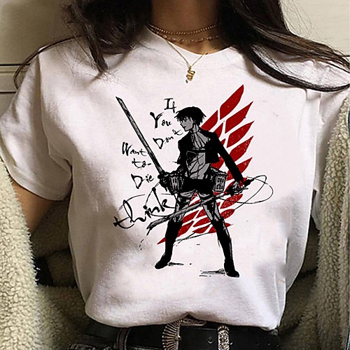 Inspired by Attack on Titan Cosplay Anime Cartoon Polyester / Cotton Blend Print Harajuku Graphic Kawaii T-shirt For Women's / Men's
Inspired by Attack on Titan Cosplay Anime Cartoon Polyester / Cotton Blend Print Harajuku Graphic Kawaii T-shirt For Women's / Men's
