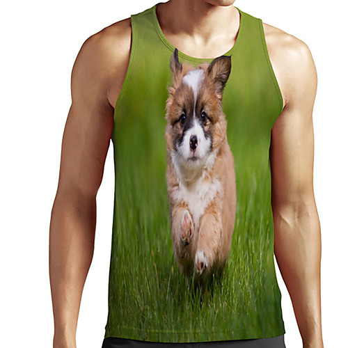 Men's Unisex Tank Top Undershirt 3D Print Dog Graphic Prints Plus Size Print Sleeveless Casual Tops Basic Designer Big and Tall Green
Men's Unisex Tank Top Undershirt 3D Print Dog Graphic Prints Plus Size Print Sleeveless Casual Tops Basic Designer Big and Tall Green