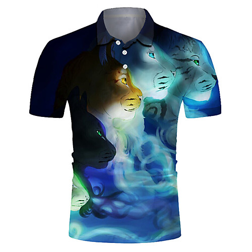 Men's Golf Shirt Tennis Shirt 3D Print Leopard Animal Button-Down Short Sleeve Street Tops Casual Fashion Cool Breathable Blue / Sports
Men's Golf Shirt Tennis Shirt 3D Print Leopard Animal Button-Down Short Sleeve Street Tops Casual Fashion Cool Breathable Blue / Sports