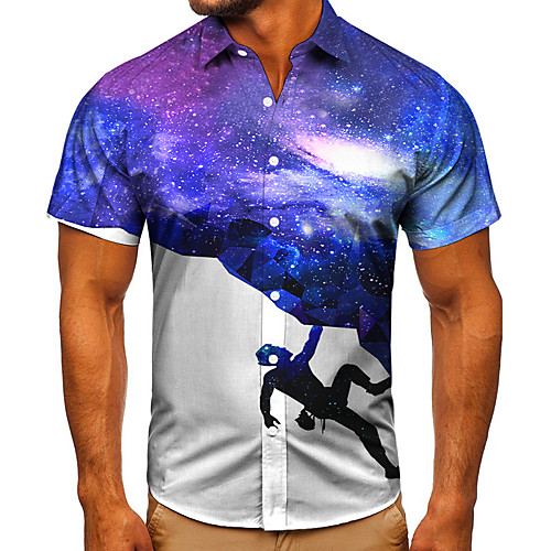 Men's Shirt 3D Print Galaxy Graphic Prints Button-Down Short Sleeve Street Tops Casual Fashion Classic Breathable Blue
Men's Shirt 3D Print Galaxy Graphic Prints Button-Down Short Sleeve Street Tops Casual Fashion Classic Breathable Blue