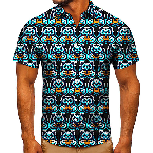 Men's Shirt 3D Print Graphic Prints Panda Button-Down Short Sleeve Street Tops Casual Fashion Classic Breathable Blue
Men's Shirt 3D Print Graphic Prints Panda Button-Down Short Sleeve Street Tops Casual Fashion Classic Breathable Blue
