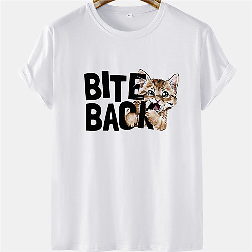 Men's Unisex Tee T shirt Hot Stamping Cat Graphic Prints Letter Plus Size Short Sleeve Casual Tops 100% Cotton Basic Designer Big and Tall White Khaki Gray
Men's Unisex Tee T shirt Hot Stamping Cat Graphic Prints Letter Plus Size Short Sleeve Casual Tops 100% Cotton Basic Designer Big and Tall White Khaki Gray