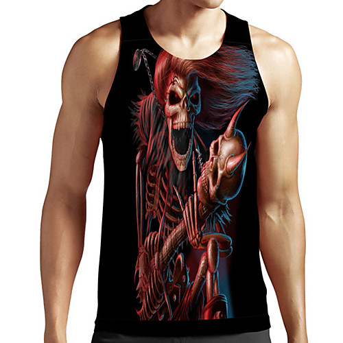 Men's Unisex Tank Top Undershirt 3D Print Graphic Prints Skull Plus Size Print Sleeveless Casual Tops Basic Designer Big and Tall Black
Men's Unisex Tank Top Undershirt 3D Print Graphic Prints Skull Plus Size Print Sleeveless Casual Tops Basic Designer Big and Tall Black