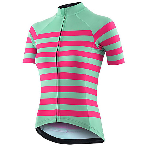 21Grams Women's Short Sleeve Cycling Jersey Summer Spandex Polyester Green Stripes Bike Jersey Top Mountain Bike MTB Road Bike Cycling Quick Dry Moisture Wicking Breathable Sports Clothing Apparel
21Grams Women's Short Sleeve Cycling Jersey Summer Spandex Polyester Green Stripes Bike Jersey Top Mountain Bike MTB Road Bike Cycling Quick Dry Moisture Wicking Breathable Sports Clothing Apparel