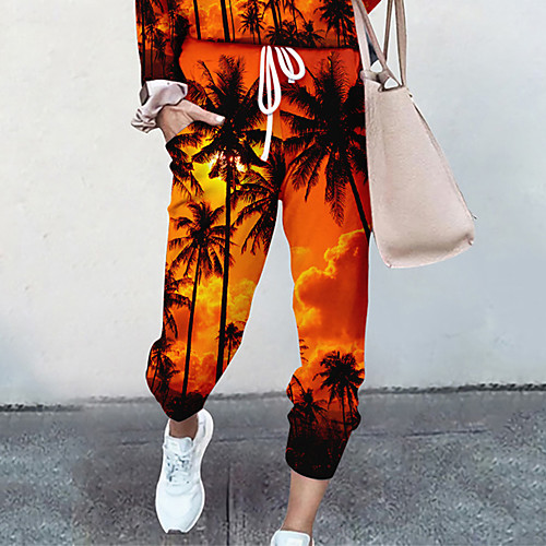 Women's Basic Soft Comfort Going out Gym Palazzo Pants Plants Tropical Full Length Pocket Elastic Drawstring Design Print Purple Orange
Women's Basic Soft Comfort Going out Gym Palazzo Pants Plants Tropical Full Length Pocket Elastic Drawstring Design Print Purple Orange