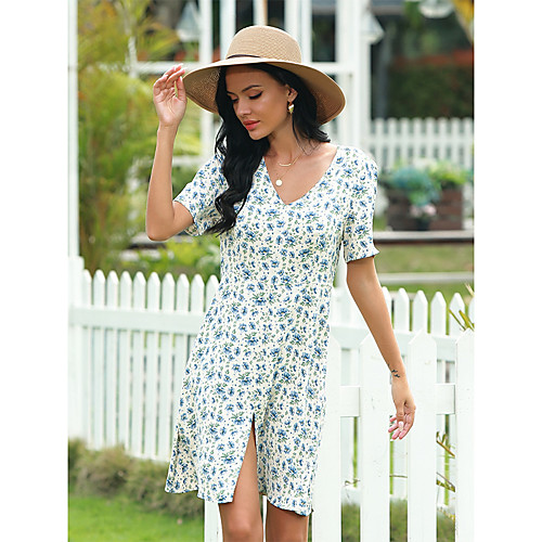 Women's Swing Dress Short Mini Dress Blushing Pink Green Black Short Sleeve Print Summer Casual / Daily 2021 M L XL 2XL 3XL
Women's Swing Dress Short Mini Dress Blushing Pink Green Black Short Sleeve Print Summer Casual / Daily 2021 M L XL 2XL 3XL