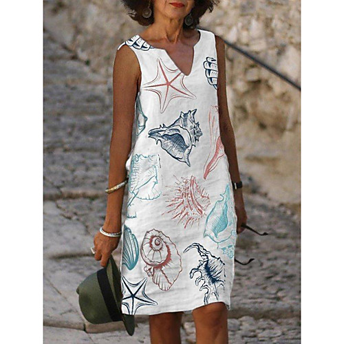Women's A Line Dress Knee Length Dress Green White Red Sleeveless Floral Print Print Summer V Neck Elegant Casual 2021 S M L XL XXL 3XL 4XL / Loose
Women's A Line Dress Knee Length Dress Green White Red Sleeveless Floral Print Print Summer V Neck Elegant Casual 2021 S M L XL XXL 3XL 4XL / Loose