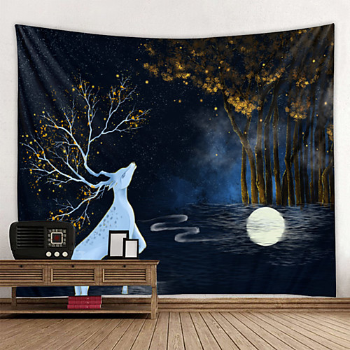 Wall Tapestry Wall Hanging Art Deco Blanket Curtain Hanging at Home Bedroom Living Room Decoration Forest Deer Full Moon
Wall Tapestry Wall Hanging Art Deco Blanket Curtain Hanging at Home Bedroom Living Room Decoration Forest Deer Full Moon