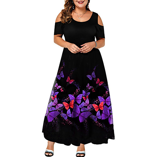 Women's Plus Size Dress Swing Dress Maxi long Dress Short Sleeve Butterfly Animal Print Elegant Spring Summer Purple L XL XXL 3XL 4XL
Women's Plus Size Dress Swing Dress Maxi long Dress Short Sleeve Butterfly Animal Print Elegant Spring Summer Purple L XL XXL 3XL 4XL