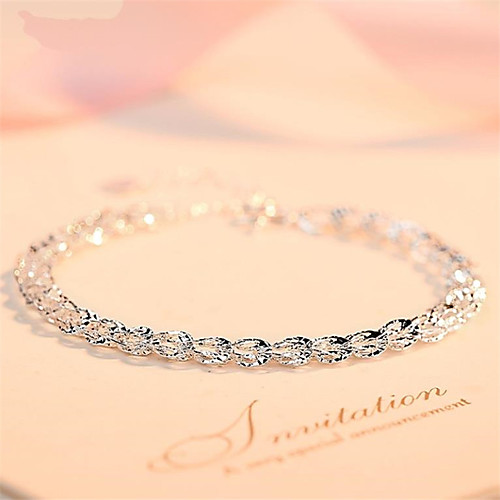 Women's Chain Bracelet Tennis Bracelet Bracelet Classic Fashion Fashion Trendy Casual / Sporty Korean Cute Rose Gold Bracelet Jewelry Silver For Sport Gift Date Birthday Festival / Silver Plated
Women's Chain Bracelet Tennis Bracelet Bracelet Classic Fashion Fashion Trendy Casual / Sporty Korean Cute Rose Gold Bracelet Jewelry Silver For Sport Gift Date Birthday Festival / Silver Plated
