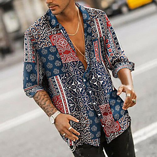 Men's Shirt Floral Button-Down Half Sleeve Casual Tops Cotton Casual Fashion Breathable Comfortable Blue
Men's Shirt Floral Button-Down Half Sleeve Casual Tops Cotton Casual Fashion Breathable Comfortable Blue