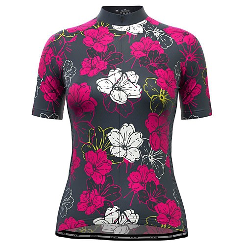 21Grams Women's Short Sleeve Cycling Jersey Summer Spandex Polyester Grey Floral Botanical Hawaii Bike Jersey Top Mountain Bike MTB Road Bike Cycling Quick Dry Moisture Wicking Breathable Sports
21Grams Women's Short Sleeve Cycling Jersey Summer Spandex Polyester Grey Floral Botanical Hawaii Bike Jersey Top Mountain Bike MTB Road Bike Cycling Quick Dry Moisture Wicking Breathable Sports