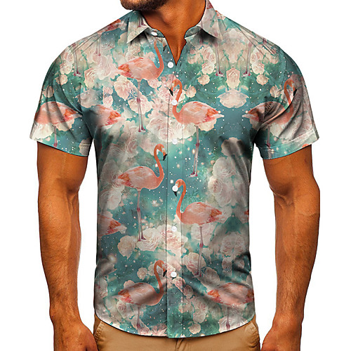 Men's Shirt 3D Print Flamingo Graphic Prints Button-Down Short Sleeve Street Tops Casual Fashion Classic Breathable Blue
Men's Shirt 3D Print Flamingo Graphic Prints Button-Down Short Sleeve Street Tops Casual Fashion Classic Breathable Blue