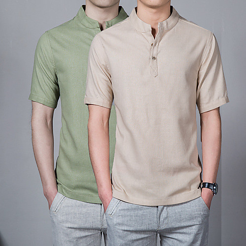 Men's Shirt Solid Color Button-Down Short Sleeve Casual Tops Casual Fashion Breathable Comfortable White Black Blue
Men's Shirt Solid Color Button-Down Short Sleeve Casual Tops Casual Fashion Breathable Comfortable White Black Blue