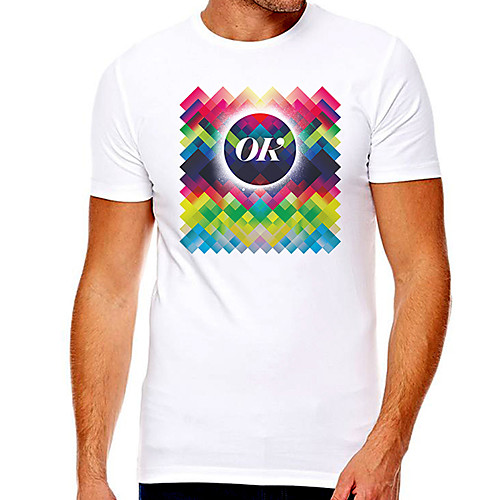 Men's Unisex Tee T shirt Hot Stamping Rainbow Graphic Prints Letter Plus Size Print Short Sleeve Casual Tops Cotton Basic Designer Big and Tall White
Men's Unisex Tee T shirt Hot Stamping Rainbow Graphic Prints Letter Plus Size Print Short Sleeve Casual Tops Cotton Basic Designer Big and Tall White