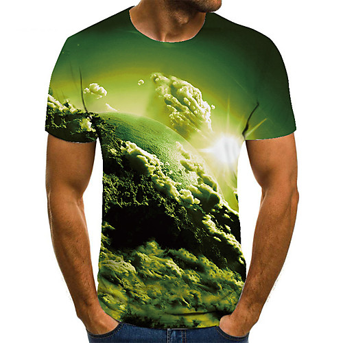 Men's Unisex Tee T shirt 3D Print Graphic Prints Clouds Plus Size Print Short Sleeve Casual Tops Basic Fashion Designer Big and Tall Green
Men's Unisex Tee T shirt 3D Print Graphic Prints Clouds Plus Size Print Short Sleeve Casual Tops Basic Fashion Designer Big and Tall Green