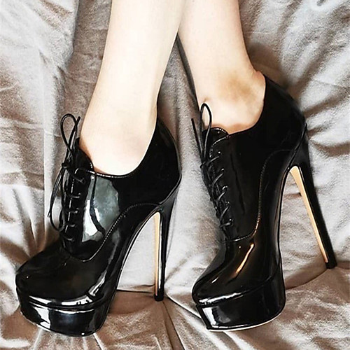 Women's Heels Stiletto Heel Round Toe Booties Ankle Boots Patent Leather Bowknot Lace-up Solid Colored Red Black
Women's Heels Stiletto Heel Round Toe Booties Ankle Boots Patent Leather Bowknot Lace-up Solid Colored Red Black