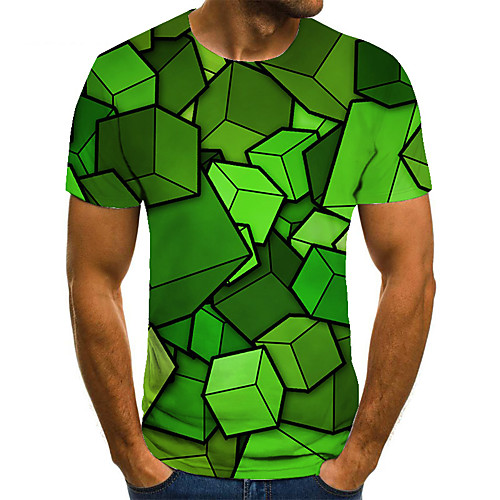 Men's Unisex Tee T shirt 3D Print Geometric Graphic Prints Plus Size Print Short Sleeve Casual Tops Basic Fashion Designer Big and Tall Green
Men's Unisex Tee T shirt 3D Print Geometric Graphic Prints Plus Size Print Short Sleeve Casual Tops Basic Fashion Designer Big and Tall Green