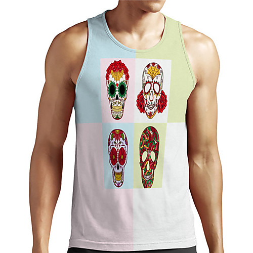 Men's Unisex Tank Top Undershirt 3D Print Graphic Prints Skull Plus Size Print Sleeveless Casual Tops Basic Designer Big and Tall Rainbow
Men's Unisex Tank Top Undershirt 3D Print Graphic Prints Skull Plus Size Print Sleeveless Casual Tops Basic Designer Big and Tall Rainbow