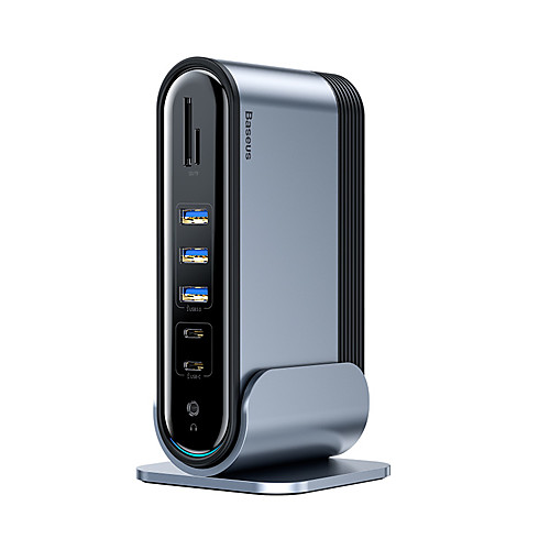 BASEUS with Card Reader(s) OTG USB 3.0 USB C to Micro HDMI-compatible VGA USB 3.0 USB 3.0 USB C RJ45 3.5mm Audio SD Card TF Card USB Hub 16 Ports For Windows, PC, Laptop
BASEUS with Card Reader(s) OTG USB 3.0 USB C to Micro HDMI-compatible VGA USB 3.0 USB 3.0 USB C RJ45 3.5mm Audio SD Card TF Card USB Hub 16 Ports For Windows, PC, Laptop