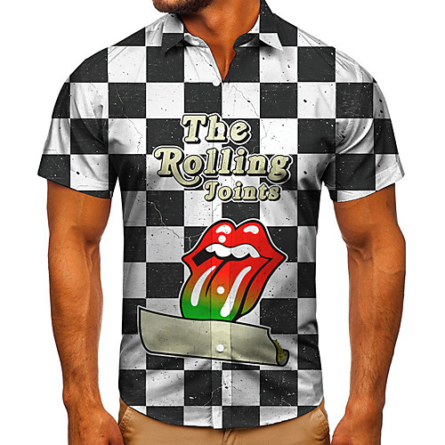 Men's Shirt 3D Print Graphic Prints Mouth Button-Down Short Sleeve Street Tops Casual Fashion Classic Breathable Black / White
Men's Shirt 3D Print Graphic Prints Mouth Button-Down Short Sleeve Street Tops Casual Fashion Classic Breathable Black / White