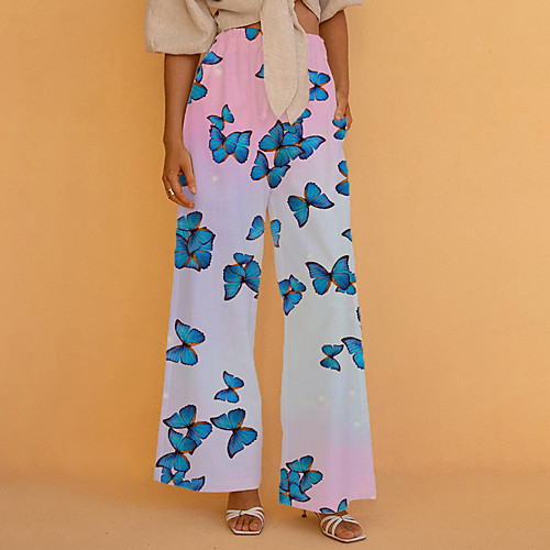 Women's Basic Chino Comfort Going out Beach Pants Pants Butterfly Gradient Full Length Elastic Drawstring Design Print Blushing Pink
Women's Basic Chino Comfort Going out Beach Pants Pants Butterfly Gradient Full Length Elastic Drawstring Design Print Blushing Pink