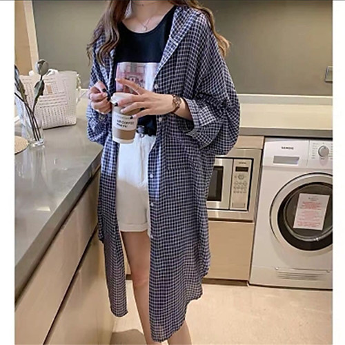 Women's Coat Casual / Daily Summer Long Coat Regular Fit Casual Jacket Pattern Others Blue White
Women's Coat Casual / Daily Summer Long Coat Regular Fit Casual Jacket Pattern Others Blue White