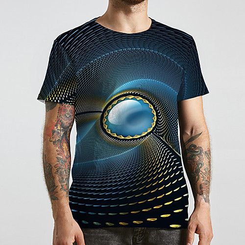Men's Unisex Tee T shirt 3D Print Graphic Prints Spiral Stripe Plus Size Print Short Sleeve Casual Tops Basic Designer Big and Tall Blue
Men's Unisex Tee T shirt 3D Print Graphic Prints Spiral Stripe Plus Size Print Short Sleeve Casual Tops Basic Designer Big and Tall Blue