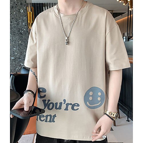 Men's Unisex Tee T shirt Hot Stamping Graphic Prints Letter Plus Size Print Short Sleeve Casual Tops Cotton Basic Fashion Designer Big and Tall White Khaki Dark Gray
Men's Unisex Tee T shirt Hot Stamping Graphic Prints Letter Plus Size Print Short Sleeve Casual Tops Cotton Basic Fashion Designer Big and Tall White Khaki Dark Gray