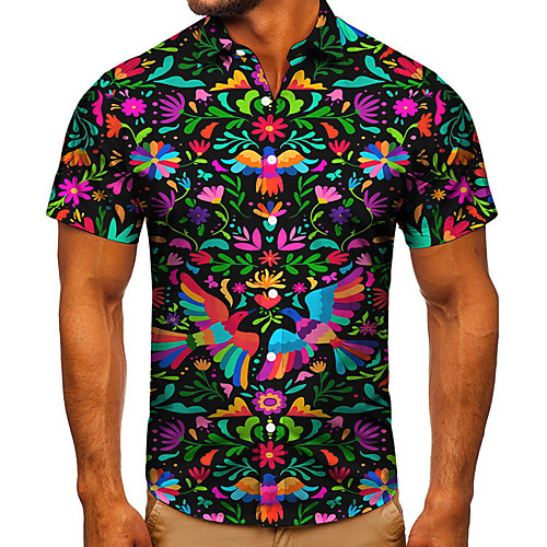Men's Shirt 3D Print Graphic Prints Bird Button-Down Short Sleeve Street Tops Casual Fashion Classic Breathable Black
Men's Shirt 3D Print Graphic Prints Bird Button-Down Short Sleeve Street Tops Casual Fashion Classic Breathable Black