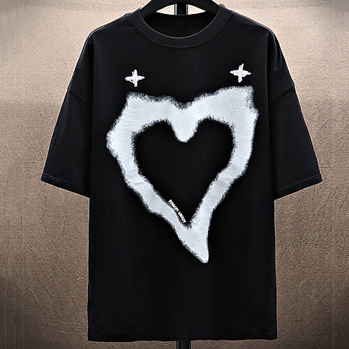 Men's Unisex Tee T shirt Hot Stamping Heart Graphic Prints Plus Size Print Short Sleeve Casual Tops Cotton Basic Fashion Designer Big and Tall White Black
Men's Unisex Tee T shirt Hot Stamping Heart Graphic Prints Plus Size Print Short Sleeve Casual Tops Cotton Basic Fashion Designer Big and Tall White Black