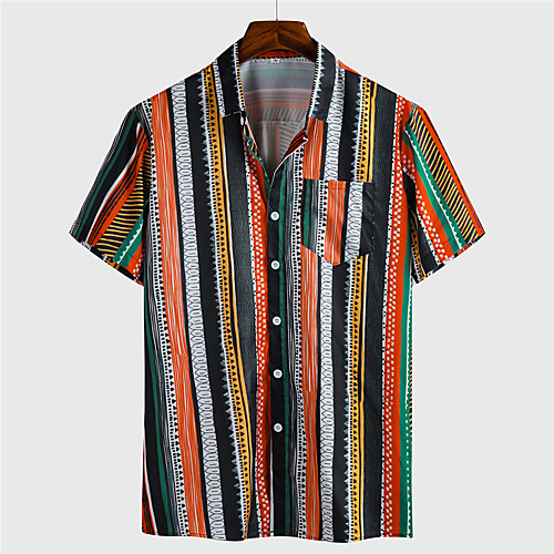 Men's Shirt Tribal Graphic Prints Button-Down Short Sleeve Casual Tops Ethnic Style Fashion Breathable Comfortable Rainbow / Sports / Spring / Summer
Men's Shirt Tribal Graphic Prints Button-Down Short Sleeve Casual Tops Ethnic Style Fashion Breathable Comfortable Rainbow / Sports / Spring / Summer