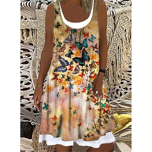 Women's A Line Dress Knee Length Dress Blue Fuchsia khaki Sleeveless Print Spring Summer Casual / Daily 2021 S M L XL XXL XXXL
Women's A Line Dress Knee Length Dress Blue Fuchsia khaki Sleeveless Print Spring Summer Casual / Daily 2021 S M L XL XXL XXXL