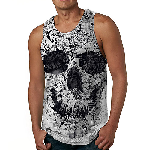 Men's Tank Top Undershirt Shirt 3D Print Graphic Prints Skull Print Sleeveless Daily Tops Casual Designer Big and Tall Round Neck Gray / Summer
Men's Tank Top Undershirt Shirt 3D Print Graphic Prints Skull Print Sleeveless Daily Tops Casual Designer Big and Tall Round Neck Gray / Summer