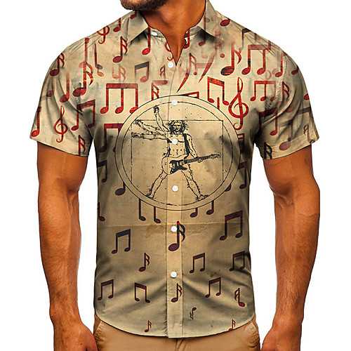 Men's Shirt 3D Print Graphic Prints Notes Button-Down Short Sleeve Street Tops Casual Fashion Classic Breathable Yellow
Men's Shirt 3D Print Graphic Prints Notes Button-Down Short Sleeve Street Tops Casual Fashion Classic Breathable Yellow