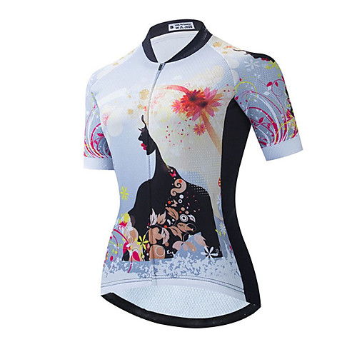 21Grams Women's Short Sleeve Cycling Jersey Summer Spandex Polyester White Floral Botanical Bike Jersey Top Mountain Bike MTB Road Bike Cycling Quick Dry Moisture Wicking Breathable Sports Clothing
21Grams Women's Short Sleeve Cycling Jersey Summer Spandex Polyester White Floral Botanical Bike Jersey Top Mountain Bike MTB Road Bike Cycling Quick Dry Moisture Wicking Breathable Sports Clothing