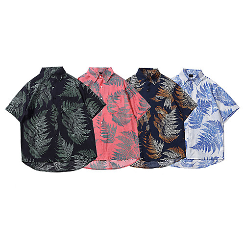 Men's Shirt Other Prints Plants Graphic Button-Down Print Short Sleeve Casual Tops 100% Cotton Basic Hawaiian Distressed Black Blue Blushing Pink
Men's Shirt Other Prints Plants Graphic Button-Down Print Short Sleeve Casual Tops 100% Cotton Basic Hawaiian Distressed Black Blue Blushing Pink