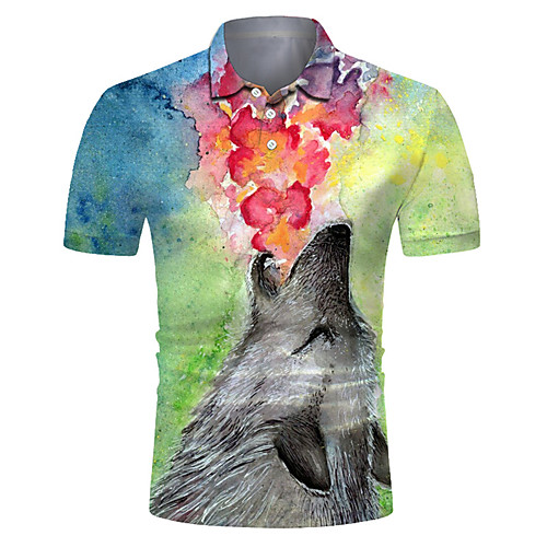 Men's Golf Shirt 3D Print Wolf Animal Button-Down Short Sleeve Street Tops Casual Fashion Cool Breathable Green / Sports
Men's Golf Shirt 3D Print Wolf Animal Button-Down Short Sleeve Street Tops Casual Fashion Cool Breathable Green / Sports